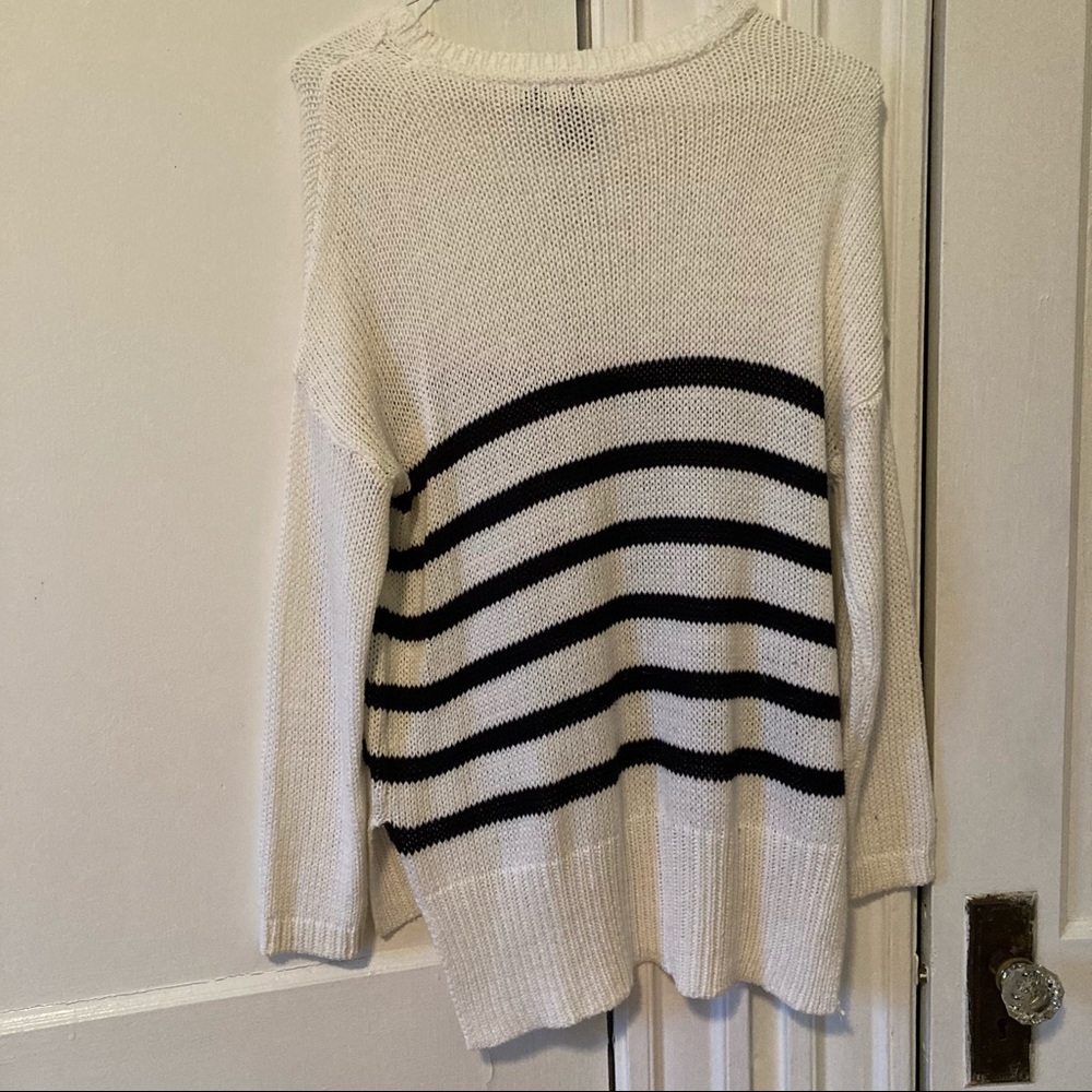 Francesca’s Black & White Striped Sweater - Picture 7 of 7